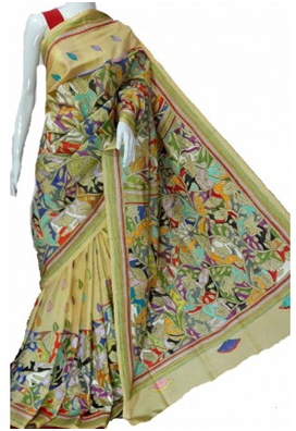 Gift yourself a Traditional Look with Kantha silk Sarees
