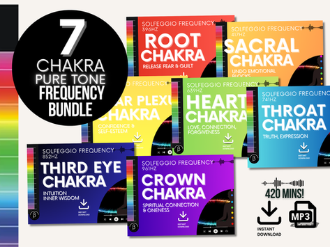 One for each chakra 7 x 60-Minute MP3 Audio Files
