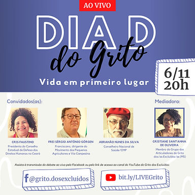 Live nacional debate a fome, racismo e SUS