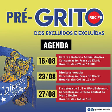 Recife promove pré-Grito em três etapas