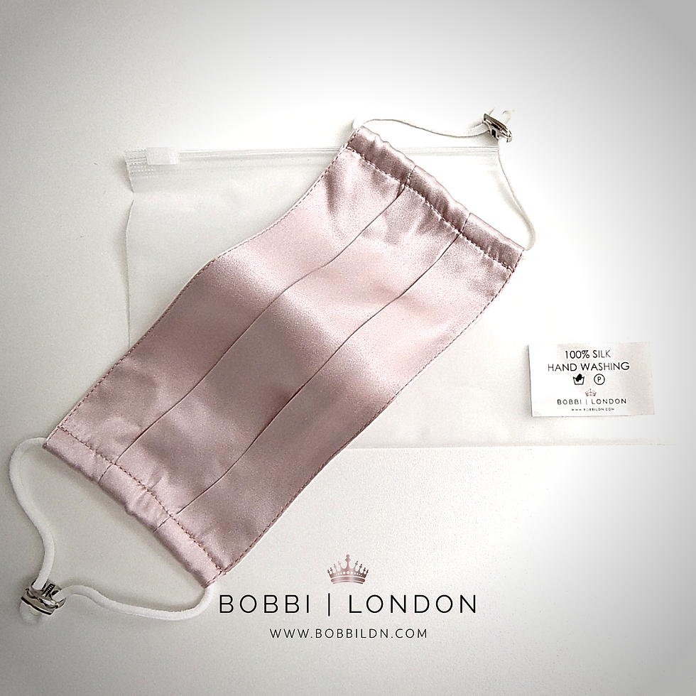 Thumbnail: Mulberry Silk Mask, Pleated