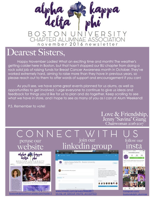 November 2016 Newsletter