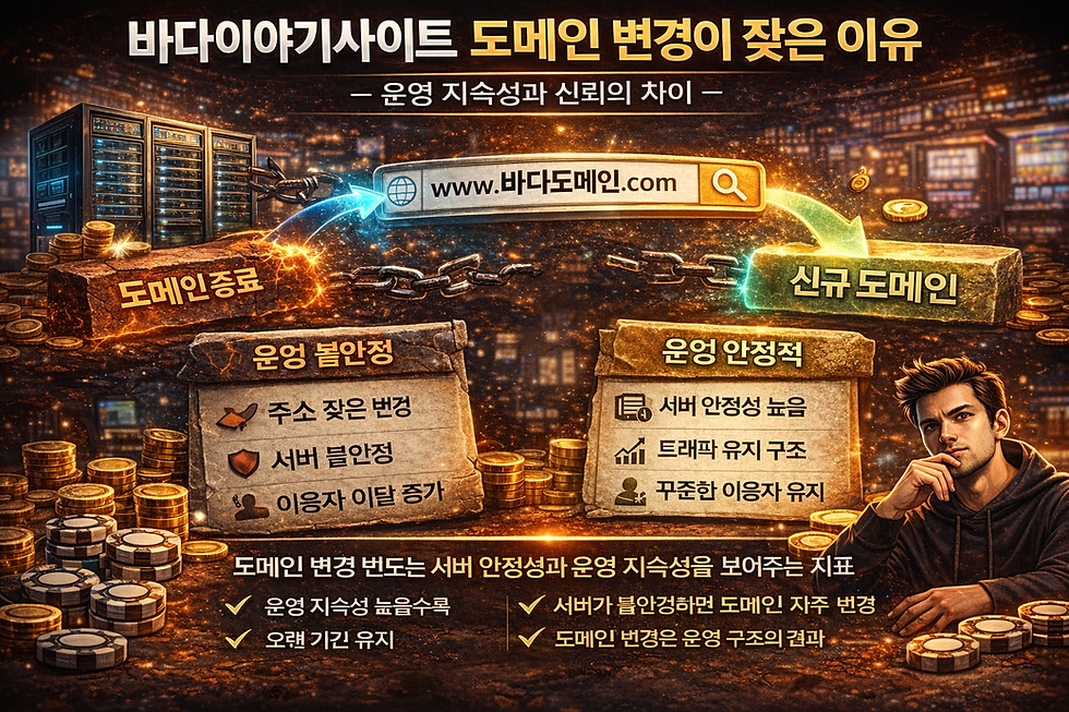 바다이야기사이트 도메인 변경 이유와 운영 지속성 분석 이미지