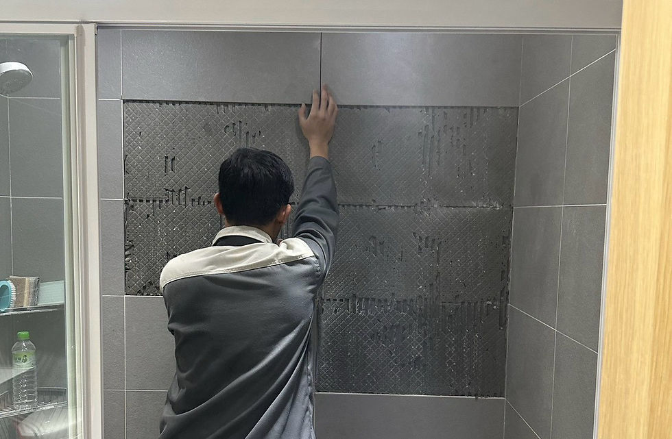 興格磁磚使用最新灌注技術,修復磁磚問題