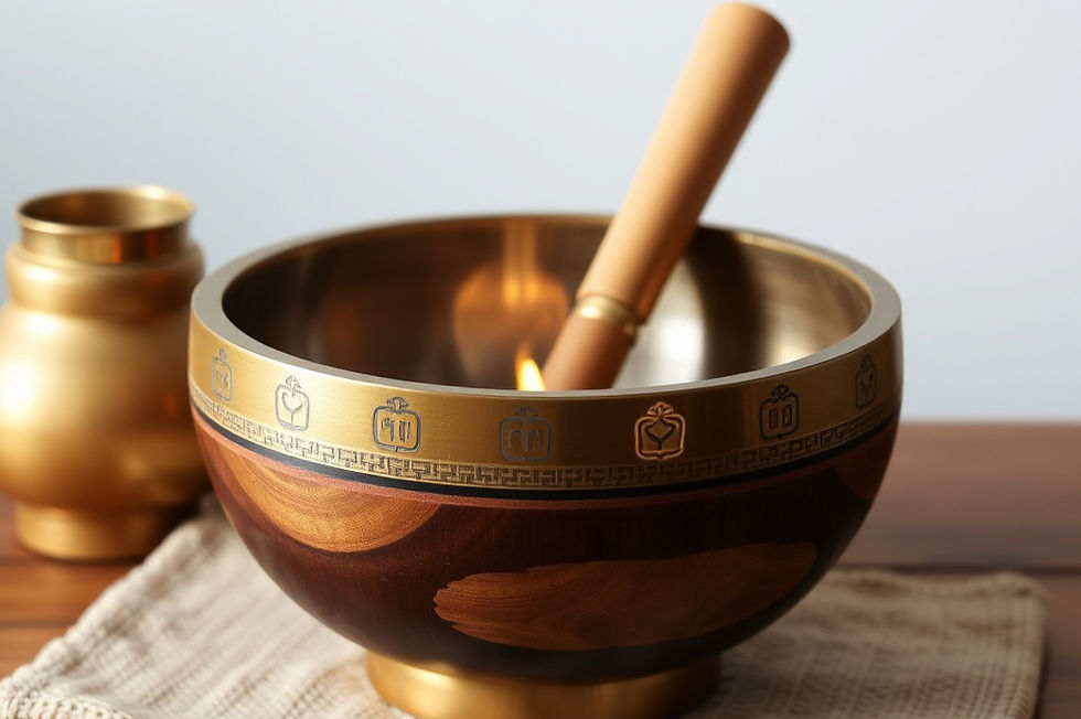 “Healing sound waves with crystal bowls for mental balance”