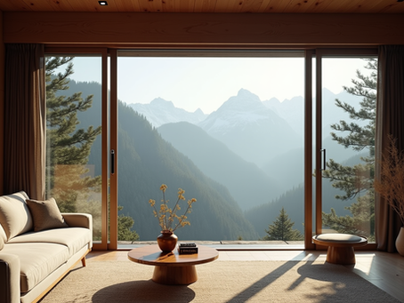 Peaceful Himalayan yoga and meditation retreat with participants practicing mindfulness in scenic mountain surroundings