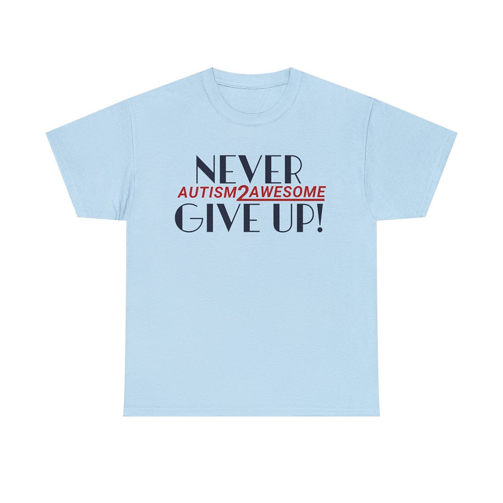 Miniatura: Autism Never Give Up Unisex Heavy Cotton Tee