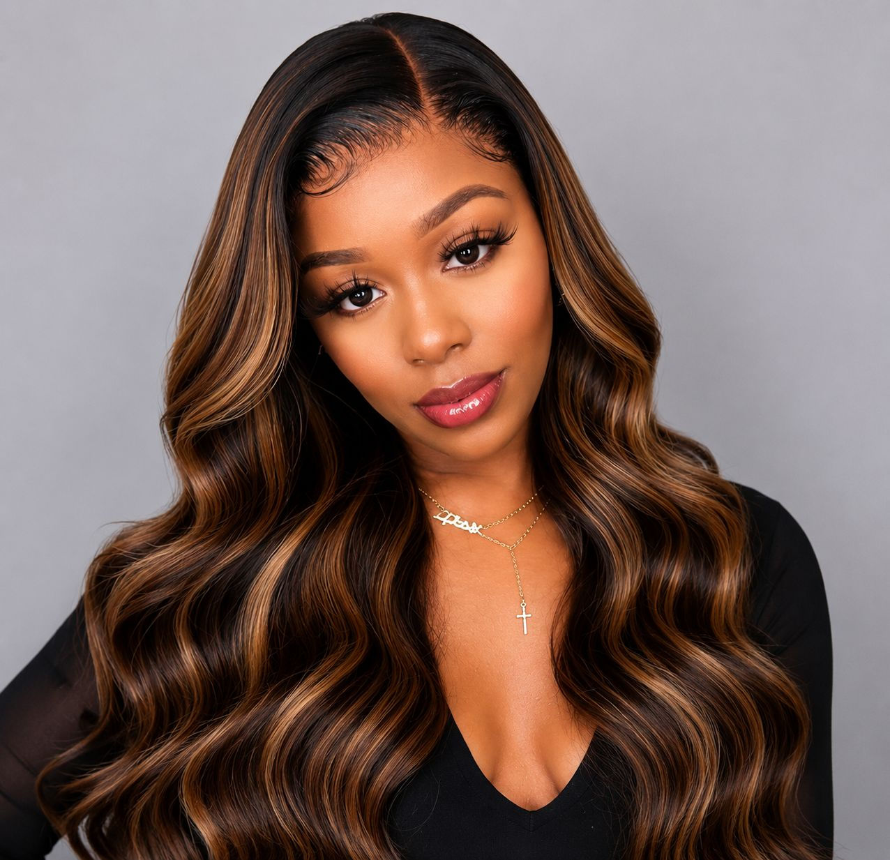 7 x 5 Ready to Wear Body Wave Ombre Brown Highlights