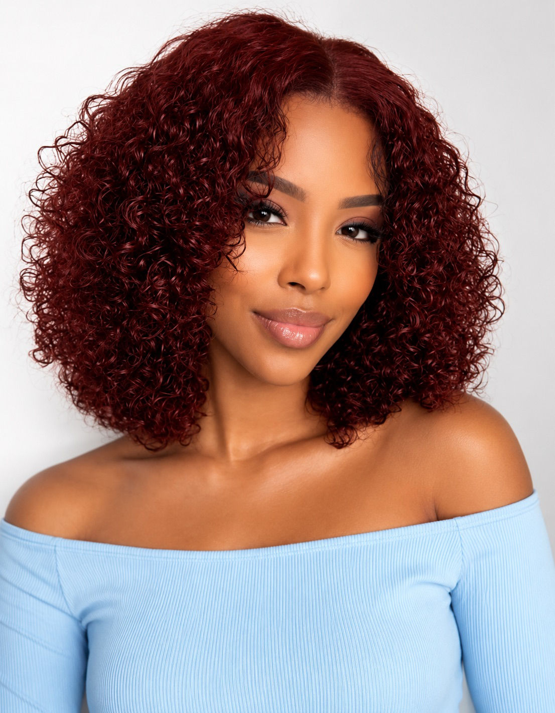 7 x 5 Ready to Wear Jerry Curls Reddish Brown