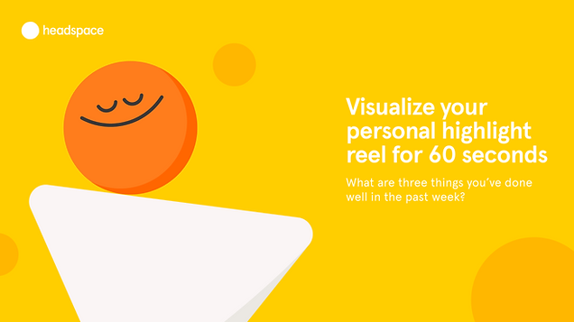 Headspace digital screen display