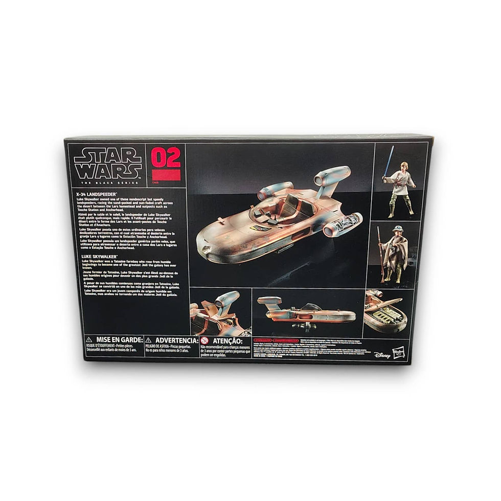 Thumbnail: Star Wars The Black Series Luke Skywalker &  X-34 Landspeeder Box set (Hasbro)