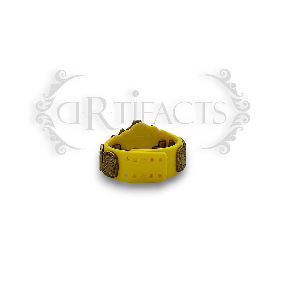 Thumbnail: WWF "Winged Eagle" 80s Championship Belt for figures (Yellow Strap) (Mattel)