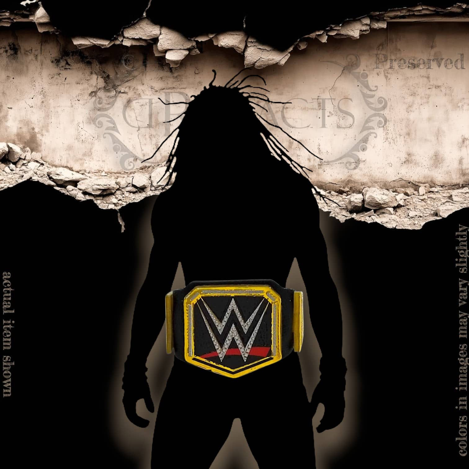 WWE Championship Title (Black Strap) for 6"/7" Action Figures (Mattel)