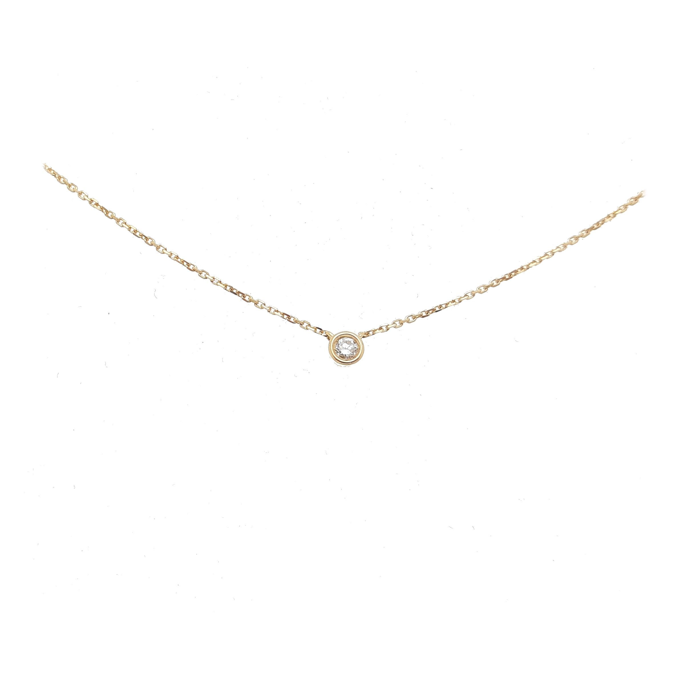 Collier or jaune diamant