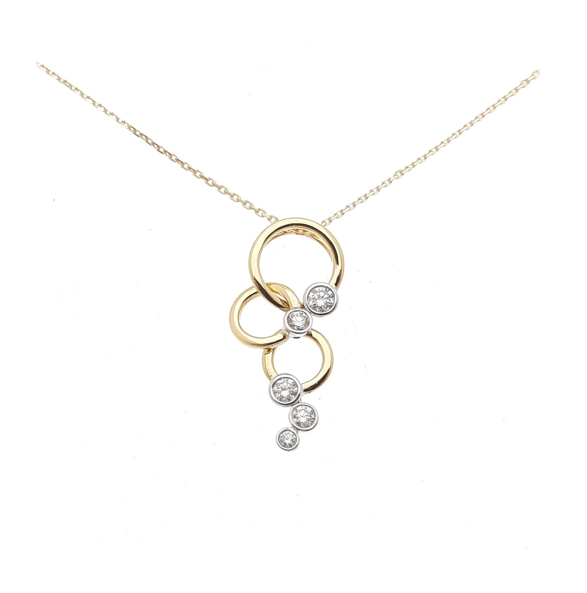 Collier or jaune diamants