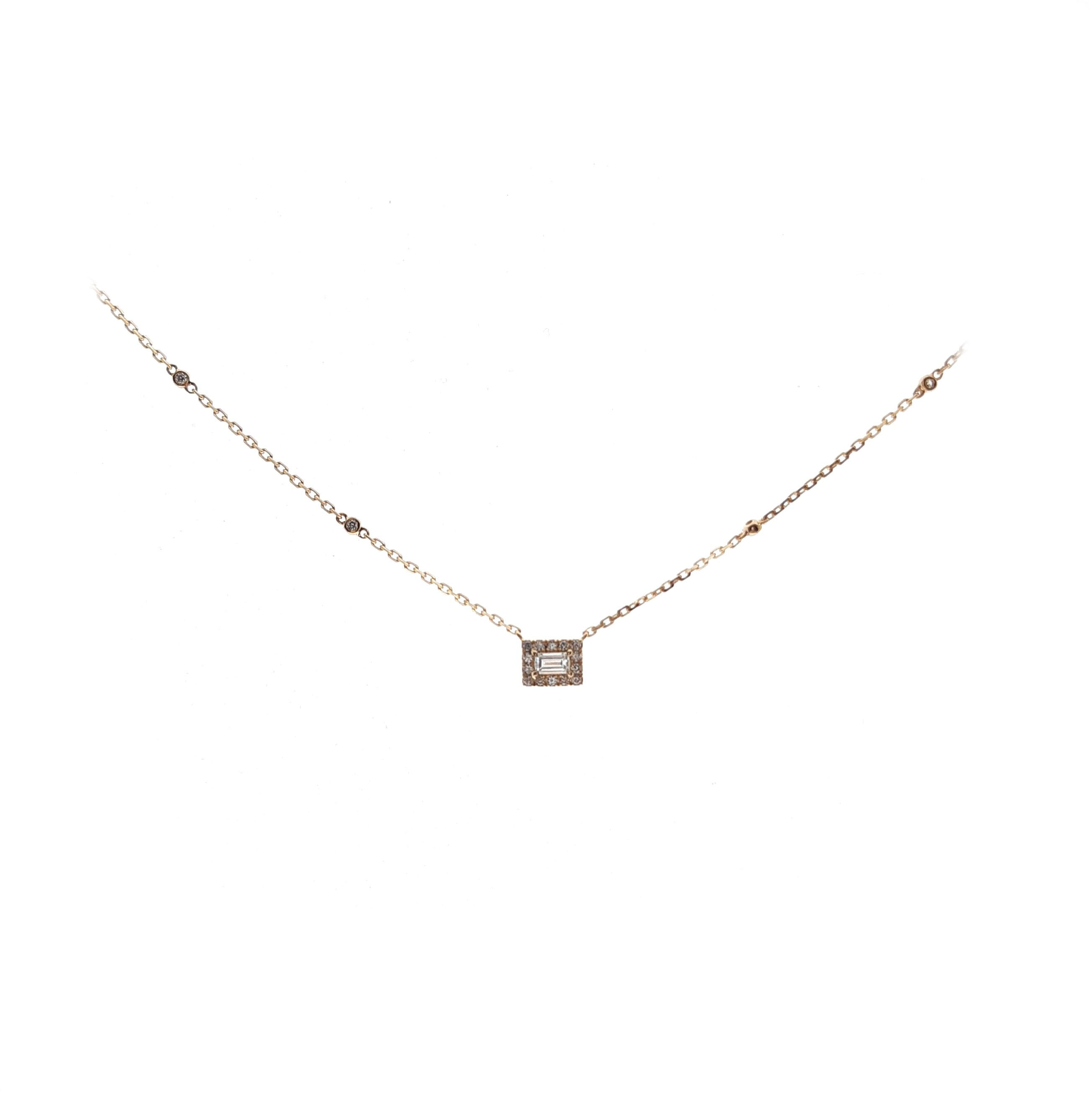 Collier or jaune diamants