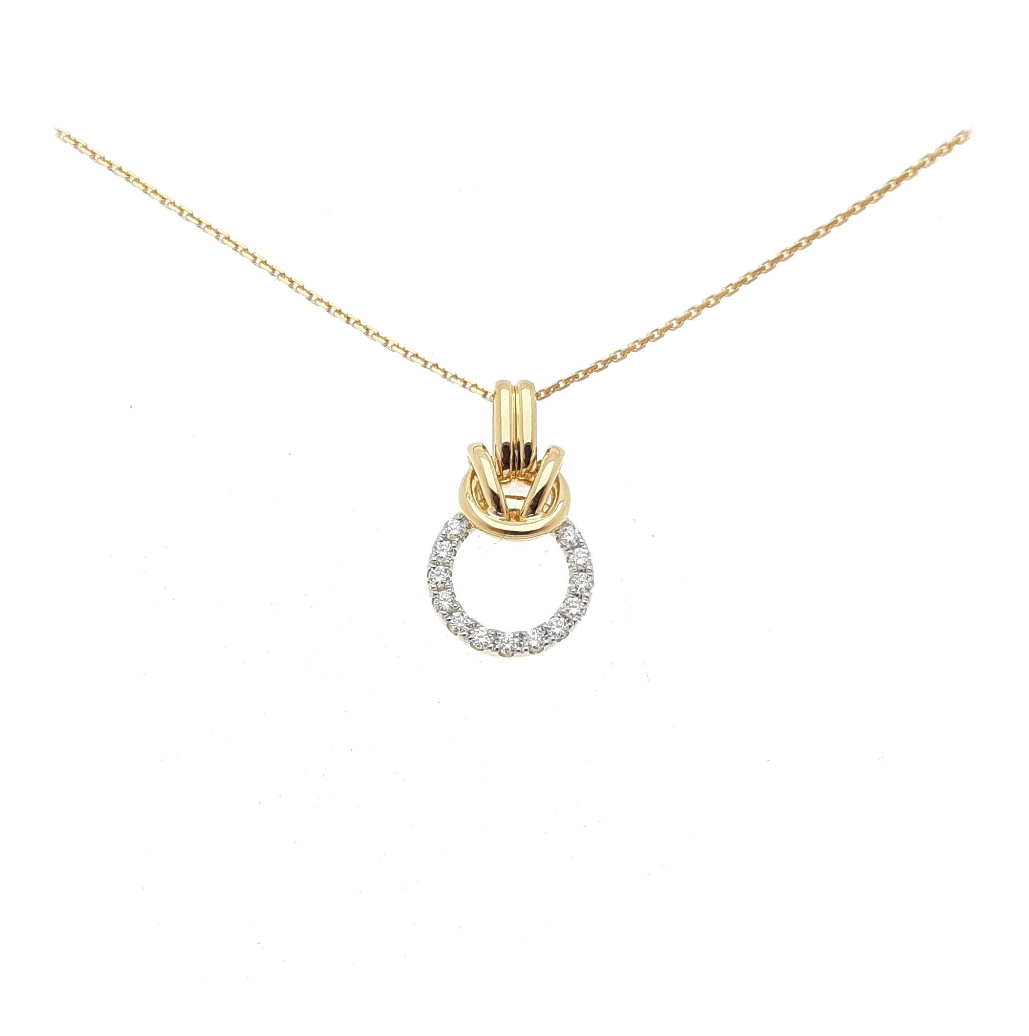 Collier or jaune diamants