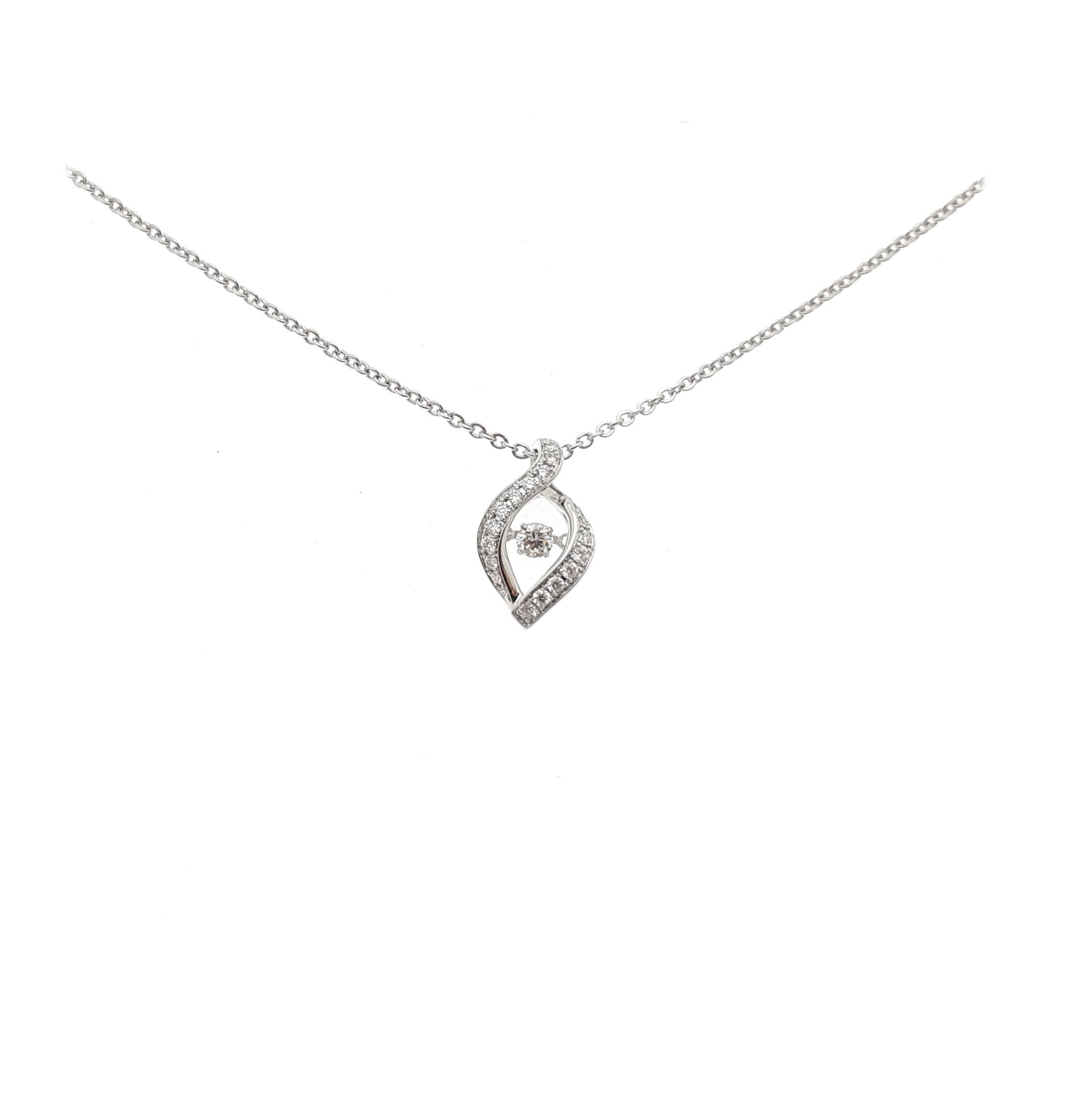 Collier or blanc diamants