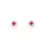Thumbnail: Boucle d'oreille or blanc 18 carats rubis
