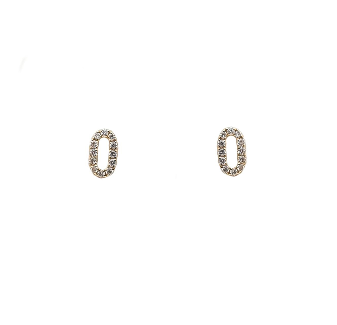 Boucles d'oreilles or jaune, diamants