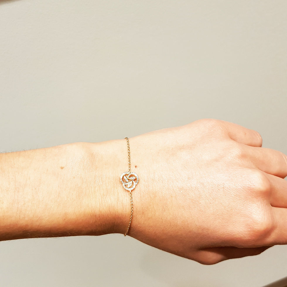 Miniature : Bracelet or jaune et diamants