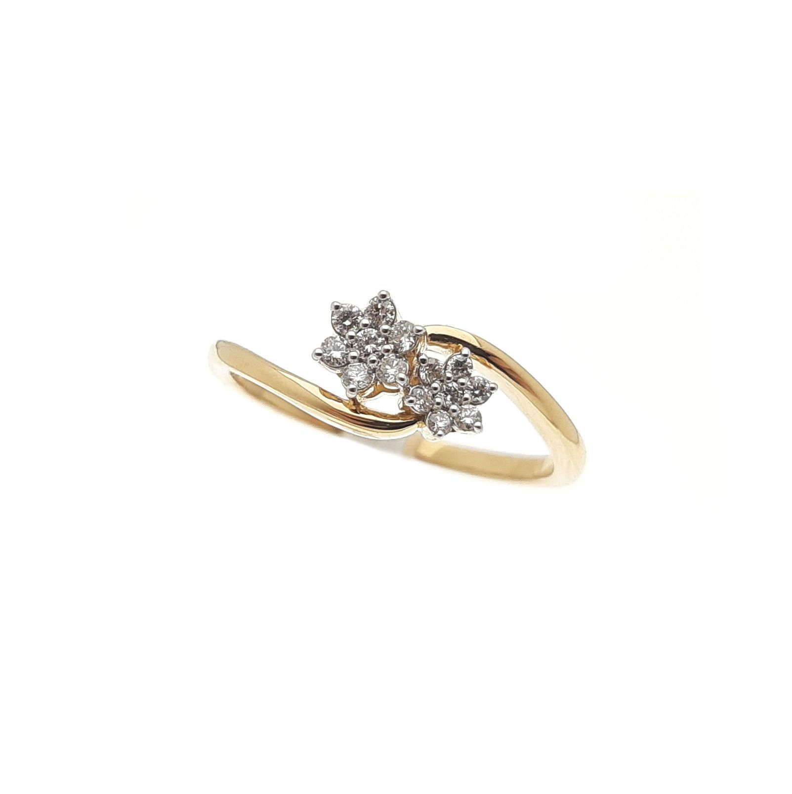 Bague or jaune diamants