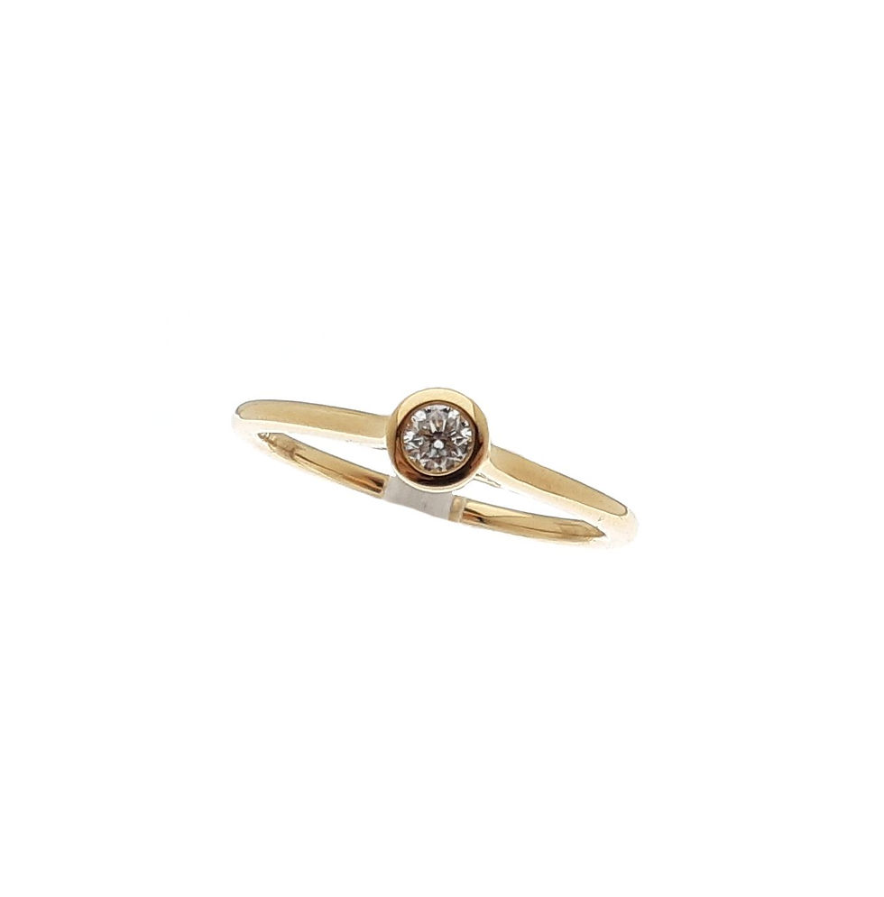 Bague or jaune diamant
