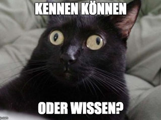 kennen, können או wissen?