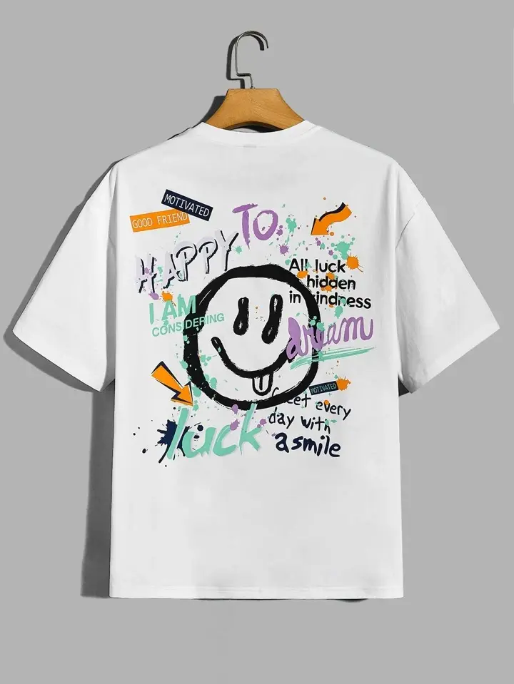 Happy Cartoon Graphic Tee - SPACBox 2