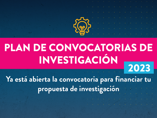 Plan de convocatorias de investigación 2023