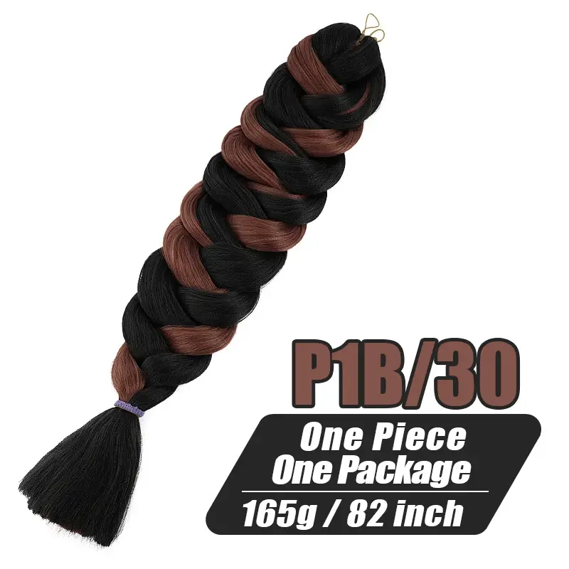 Thumbnail: 82 Inch Long Kanekalon Jumbo Braiding Hair Synthetic Braids Crochet Hair