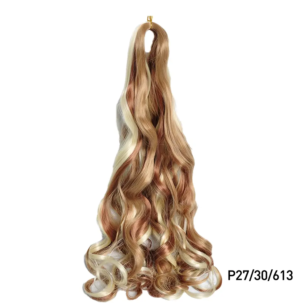 Thumbnail: French Curls Braiding Hair Extensions Synthetic Hair Loose Wave Spiral Curl