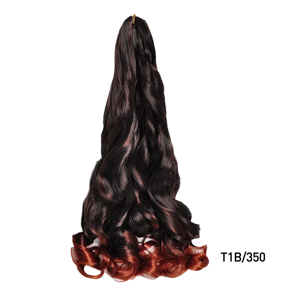 Thumbnail: French Curls Braiding Hair Extensions Synthetic Hair Loose Wave Spiral Curl