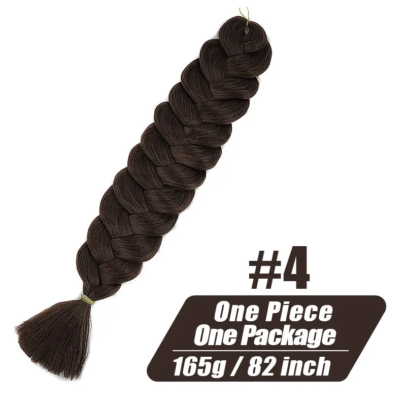 Thumbnail: 82 Inch Long Kanekalon Jumbo Braiding Hair Synthetic Braids Crochet Hair