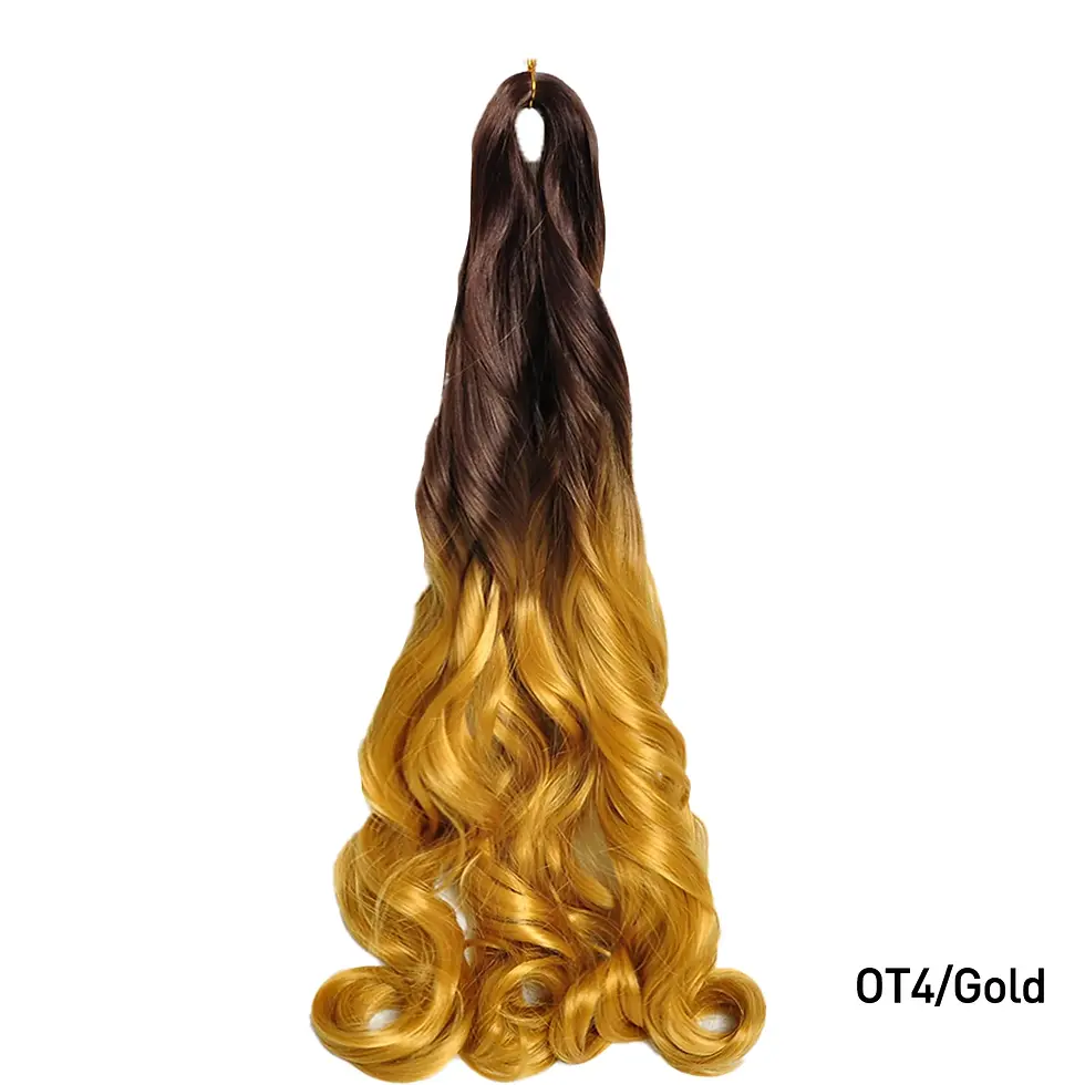 Thumbnail: French Curls Braiding Hair Extensions Synthetic Hair Loose Wave Spiral Curl
