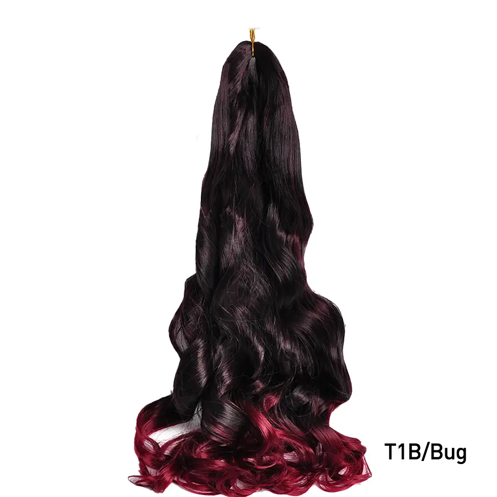 Thumbnail: French Curls Braiding Hair Extensions Synthetic Hair Loose Wave Spiral Curl