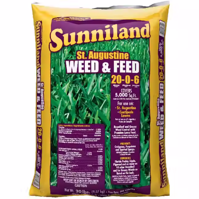 Sunniland St. Augustine Weed & Feed 20-0-6 (20 lb)