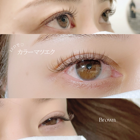 \ 透け感ブラウンで、優しくおしゃれな目元に /