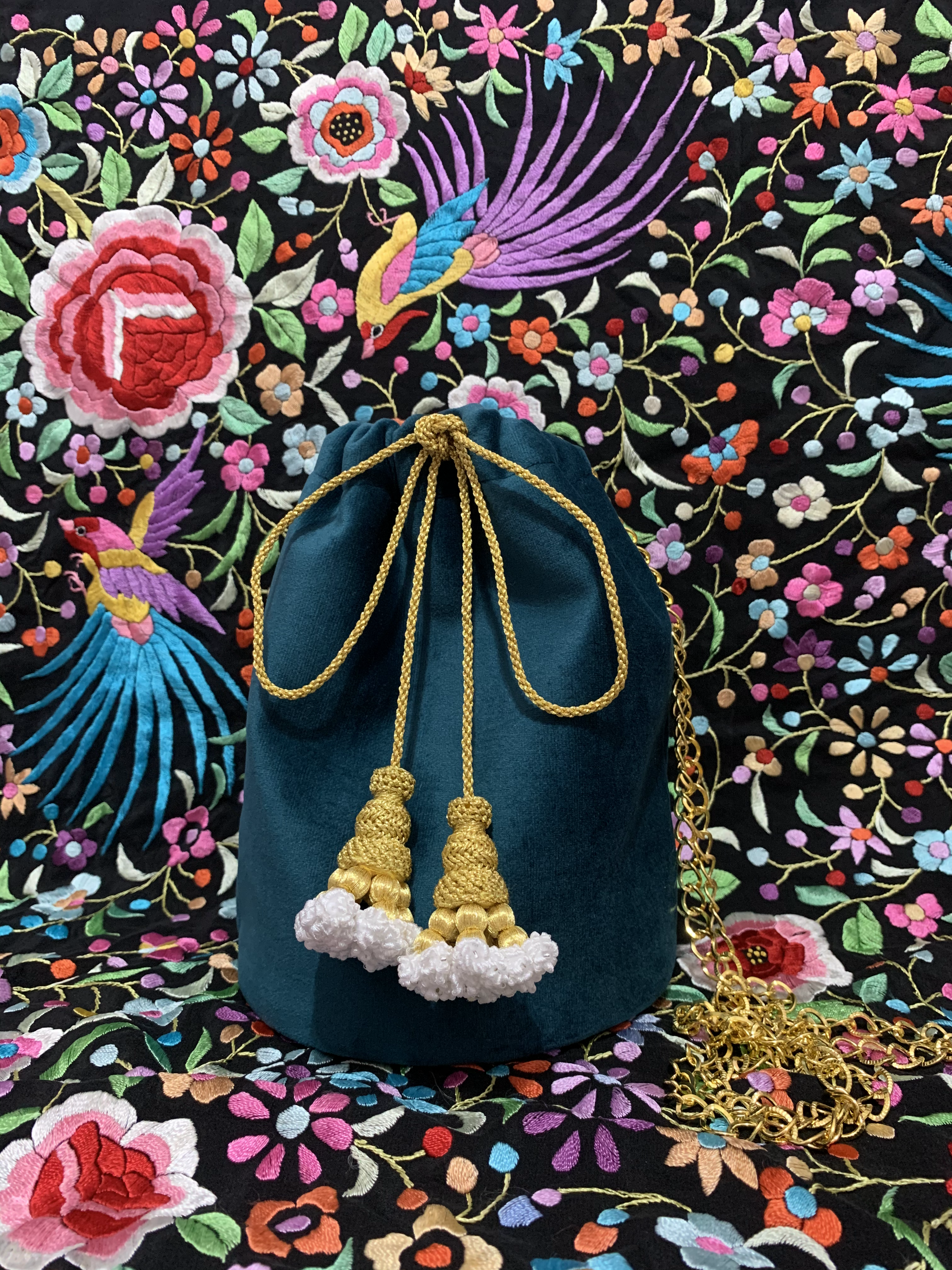 Bolso Pureza Jade y Oro