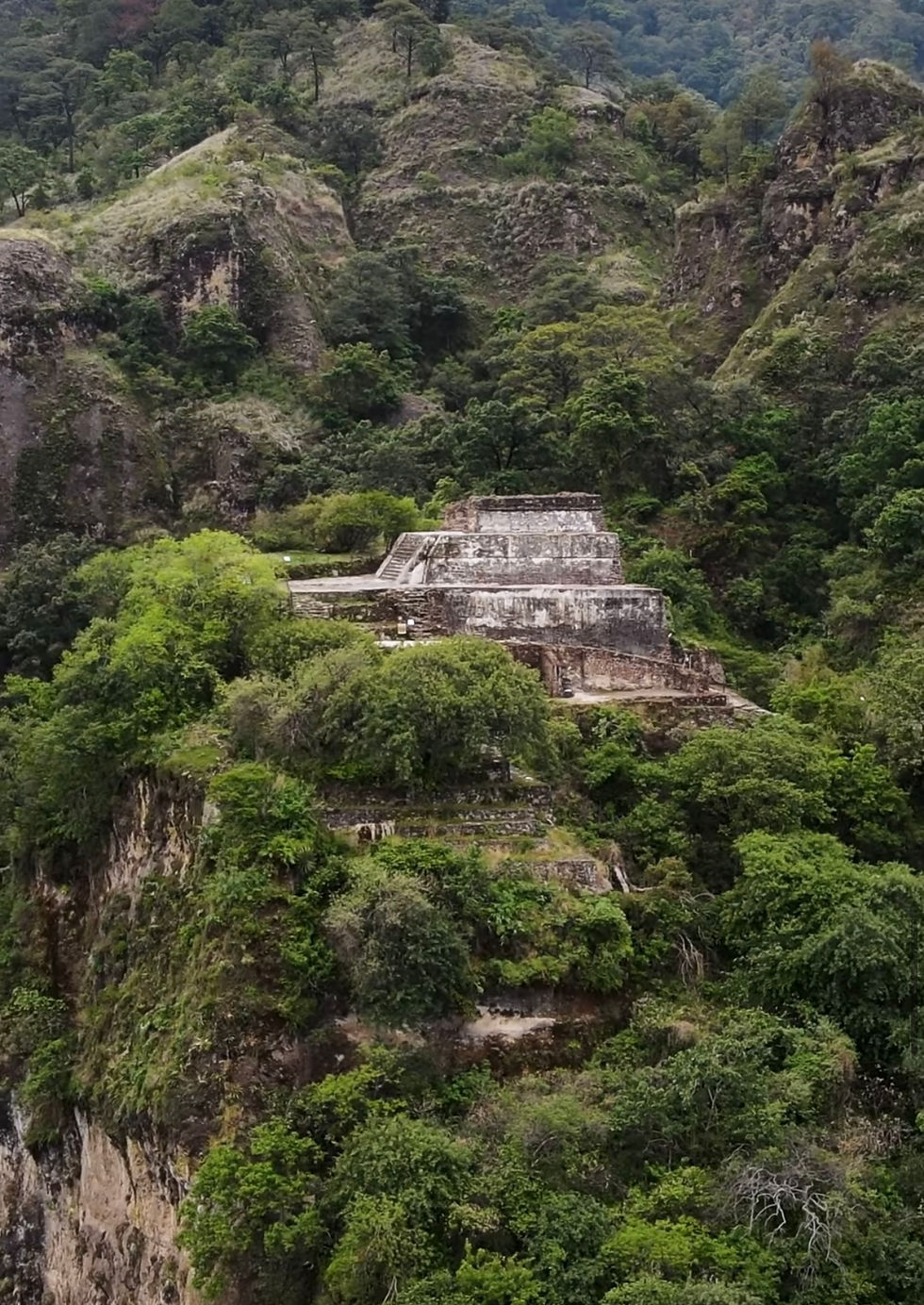Sacred Tepozteco temple in Tepoztlán, a powerful spiritual site nestled in the Mexican mountains