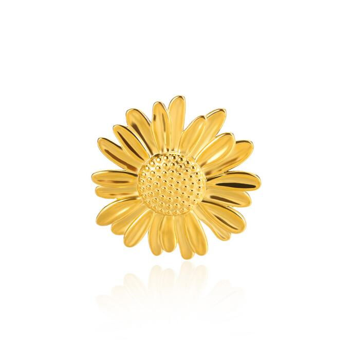 Thumbnail: Minimalist Texture Stainless Steel Geometric Rings For Women Gold Color Opening 
