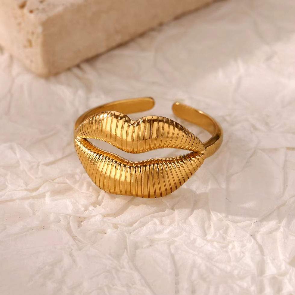 Thumbnail: Stainless Steel Zircon Geometric Rings For Women Luxury Evil Eye Gold Color Adju