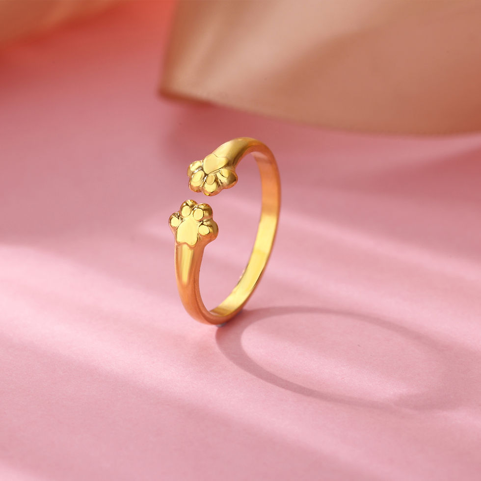 Thumbnail: Stainless Steel Zircon Geometric Rings For Women Luxury Evil Eye Gold Color Adju