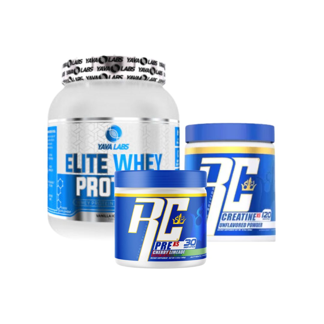 OFERTA ELITE WHEY YAVA LABS 1KG + RONNIE COLEMAN CREATINA 300gr PRE ENTRENO 30sv
