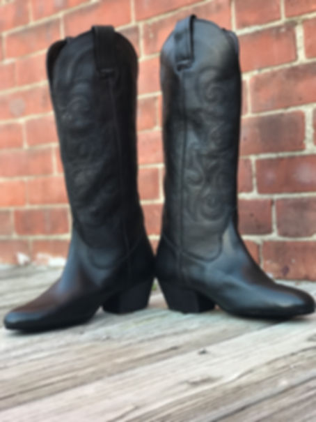 Black Leather Pro Dance Boot