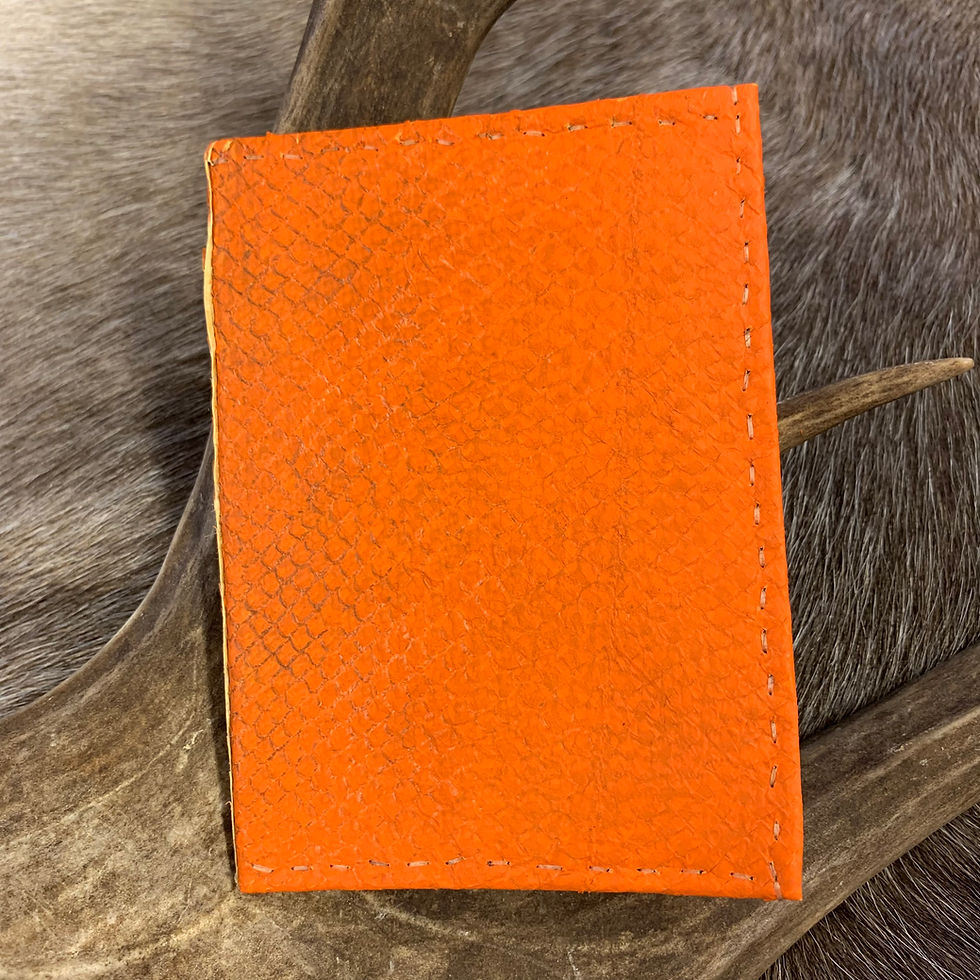 Thumbnail: Fish Leather Passport Cover - Real Salmon Skin