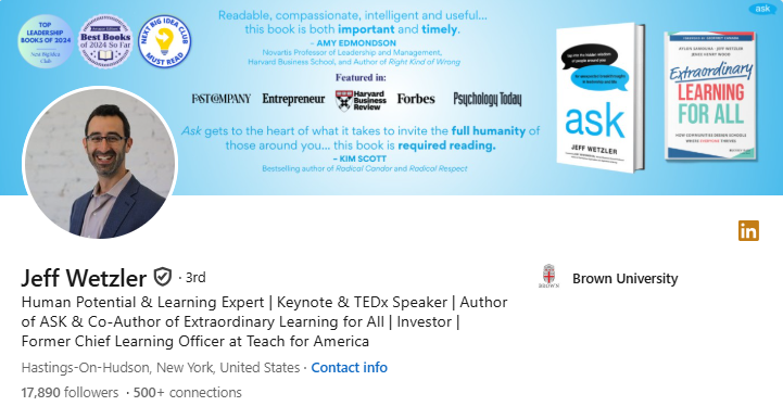 Jeff Wetzler On LinkedIn