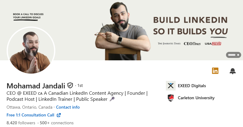 Mohamad Jandali's LinkedIn Profile