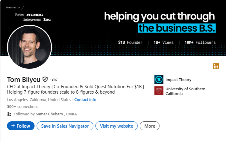 Tom Bilyeu on LinkedIn