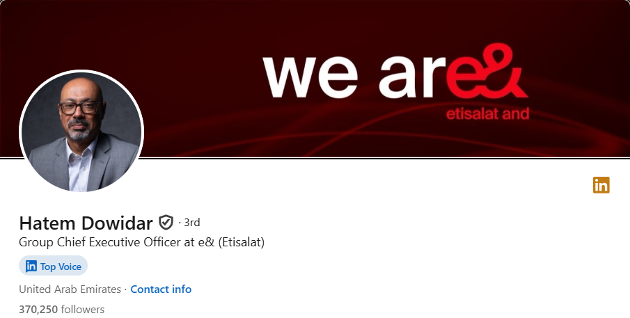 حاتم دويدار على لينكدإن